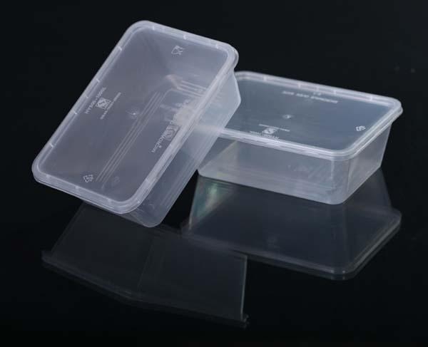 【外卖盒】一次性塑料带盖食物保鲜盒 (10套装) 10x650ml
